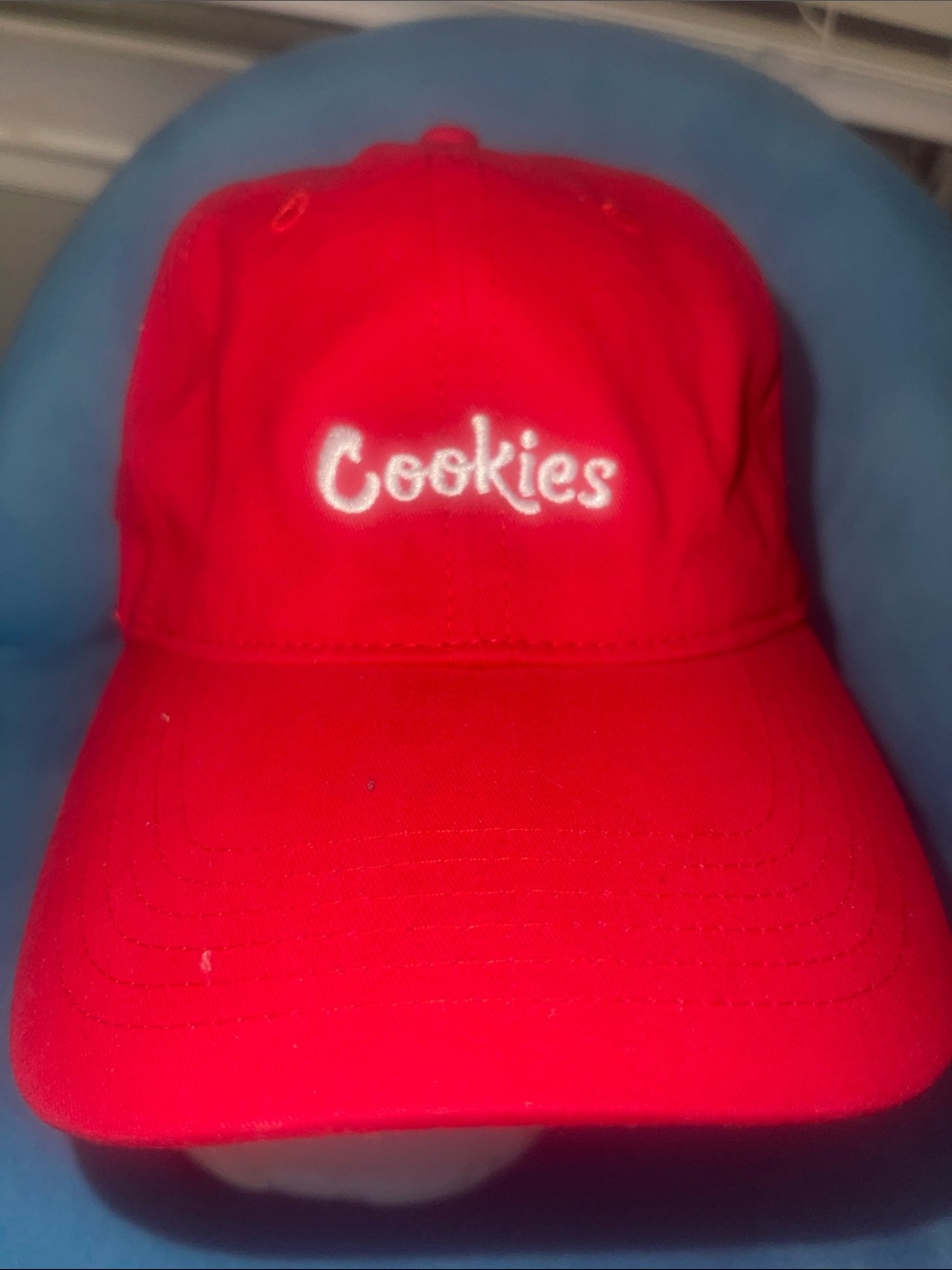 Cookies Red Embroidered Baseball Cap